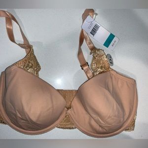 Natori unique fit nude color: cafe lace underwire bra hook closure 30D cup